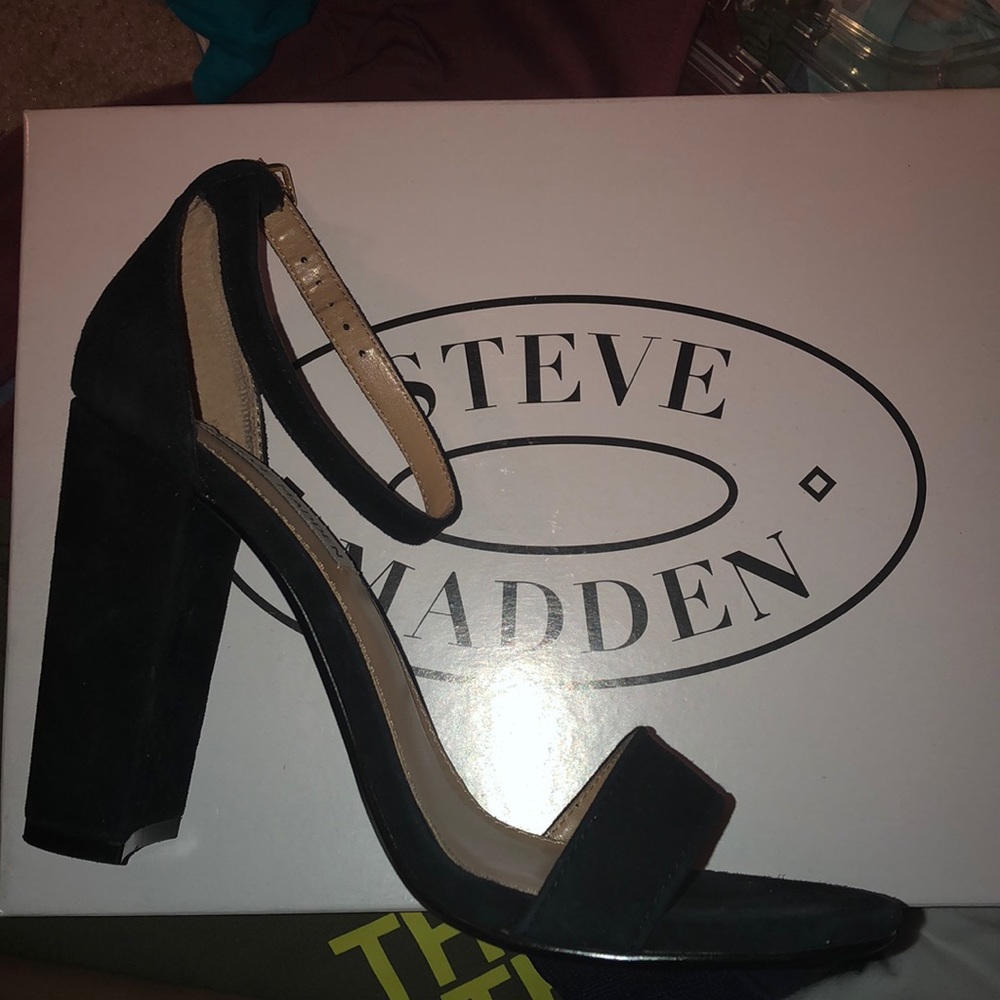 steve madden suede heels- WORN ONCE
